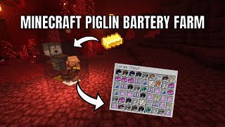 Minecraft Piglin Trading Farm JavaBedrock [upl. by Waldner217]