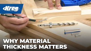 Kreg® 300Series PocketHole Jigs Why Material Thickness Matters [upl. by Adniles]