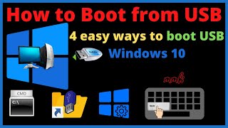 How to Boot from USB  4 easy ways to boot USB Windows 10 [upl. by Leirol938]