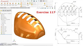 SolidWorks Surface Tutorial exercise 117 [upl. by Yoong]