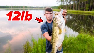 Catching My BIGGEST Bass EVER  12lber Bank Fishing [upl. by Parrnell662]