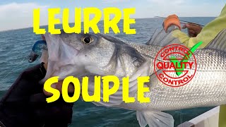 🐟 PECHE du BAR au LEURRE SOUPLE en bateau 🐟 [upl. by Yekcir]