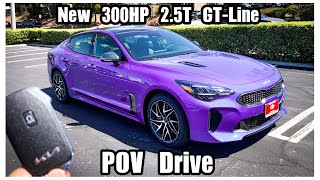 NEW 2022 KIA Stinger GTLine 25T POV Test Drive  Replacing the 20T Stinger [upl. by Tani]