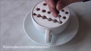 Creative Latte Art For Beginners  Tutorial 10 [upl. by Attalanta]