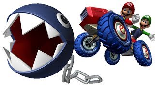 Chain Chomp On All Tracks amp Battle Stages  Mario Kart Double Dash [upl. by Bashemeth]