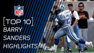 Top 10 Barry Sanders Touchdowns of All Time  NFL Legend Highlights [upl. by Tiraj584]