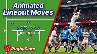 Rugby Lineout Moves  Animated Playbook  RugbySlate [upl. by Vharat]