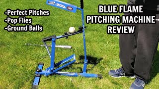 Louisville Slugger Blue Flame Pitching Machine Review [upl. by Boycey827]