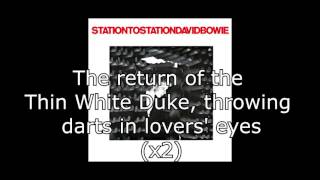 Station to Station  David Bowie  Lyrics [upl. by Aicirtak]