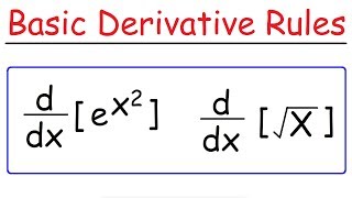 Basic Differentiation Rules For Derivatives [upl. by Dewhirst]