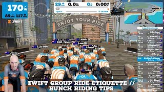 Zwift Group Ride Etiquette  Bunch Riding Tips [upl. by Columba]