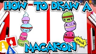 How To Draw A Cute Macaron Stack [upl. by Irep]