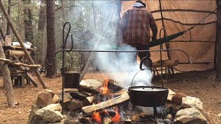 CAMP COOKING  Dutch Oven Beef Stew  Cast Iron Wednesday [upl. by Nolram]