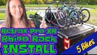 Retrax Pro XR Tonneau Truck Bed Cover amp Rhino Rack Bike Rack for 2021 Ford F250 Super Duty Tremor [upl. by Orual]