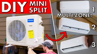 DIY MULTIZONE Ductless MINI SPLIT Installation in New Construction [upl. by Urson]