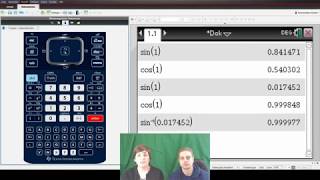 GTR TI Nspire CX 18 Sinus Cosinus Grad und Bogenmaß [upl. by Euginomod]