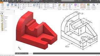 Autodesk inventor Tutorial for beginners Exercise 1 [upl. by Assiar]