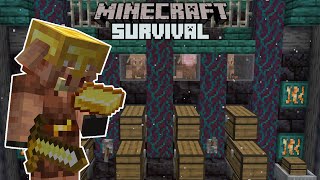 Piglin Bartering Farm  Minecraft 116 Survival 22 [upl. by Gil]