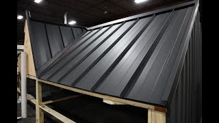 How to install a snaplock standing seam metal roof  Steel Canada Roofing and Siding Limited [upl. by Nesnar]