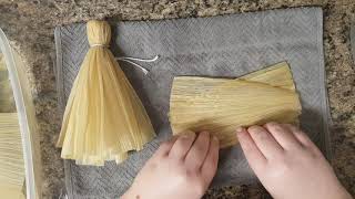 Make Your Own Corn Husk Doll [upl. by Suolevram]