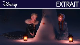 La Reine des Neiges  Joyeuses fêtes avec Olaf  Extrait  Elsa et Anna retrouvent Olaf  Disney [upl. by Seaden]