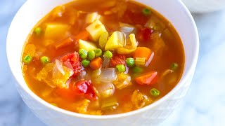 Easy Vegetable Soup Recipe [upl. by Nallak]