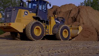 John Deere 644 GTier Wheel Loader 360° Experience [upl. by Nikal]