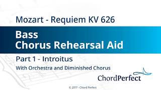 Mozarts Requiem Part 1  Introitus  Bass Chorus Rehearsal Aid [upl. by Ahsrat]