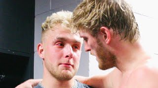 Jake Paul CRIES backstage AFTER Logan Paul Loses to KSI [upl. by Akiram]