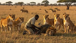 He Freed a Lion from Barbed Wire What the Lions Do Next Will Leave You Speechless [upl. by Egni739]