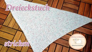 Dreiecktuch stricken mit Caros  A symmetrischen Dreiecktuch stricken  Maschenschäfchen [upl. by Bonilla]