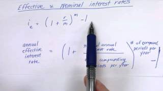 Nominal vs effective interest calculations [upl. by Elery]