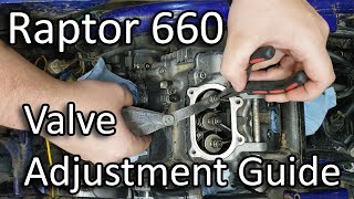 Raptor 660 Valve Adjustment Guide [upl. by Adnoval]