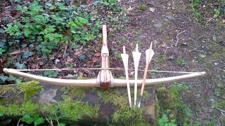 Wooden Medieval Crossbow 120 lbs [upl. by Inafit]