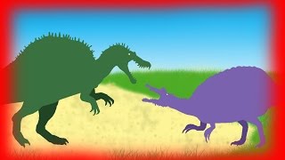 Dinosaurs Cartoons Battles Spinosaurus vs Oxalaia DinoMania [upl. by Billi]