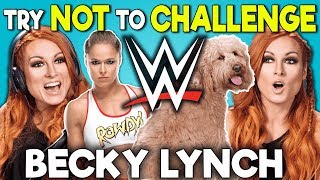 WWE Superstar Becky Lynch Reacts To Try Not To Gauntlet Challenge [upl. by Eellah998]