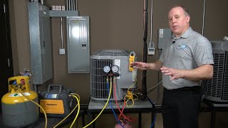 Checking Refrigerant Charge for R410a Condensing Units Using Subcooling Method [upl. by Leile]