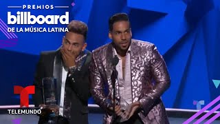 ‘Sobredosis’ de Romeo Santos y Ozuna ganan Canción Tropical del Año  Premios Billboard 2019 [upl. by Lederer]