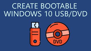 How to Create Bootable Windows 10 USB Drive or DVD [upl. by Yahs]