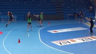 Handball  laccès au tir de loin séance par Marc Drusian [upl. by Tnilc816]