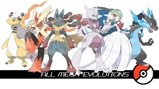 All Mega Evolutions メガシンカ [upl. by Zina]