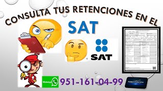 CONSTANCIA DE RETENCIONES y PERCEPCIONES Consuta RAPIDA🚀 en el SAT constancia ASALARIADO👨‍🚒📋 [upl. by Nirok713]