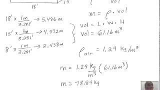 Weight of Air in a Room Using Density Formula [upl. by Baptist]