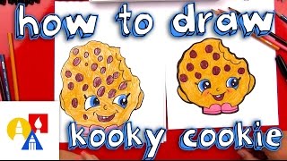 How To Draw Kooky Cookie Shopkins [upl. by Matthiew]