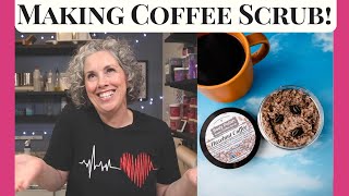 How to Make a Coffee Scrub  A Pretty Emulsified CoffeeSugar Scrub [upl. by Annayak]