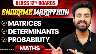 Class 12th MATHS  Matrices Determinants Probability  ENDGAME MARATHON 🔥  PW [upl. by Bum]