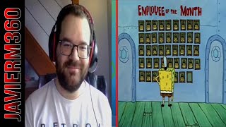 JAVIER REACCIONA Bob Esponja  Episodio 25  12x2b I Empleado del mes [upl. by Laban]