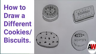 How to draw different cookies amp biscuits [upl. by Snave]