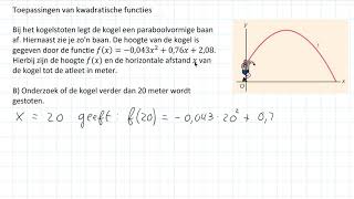 Kwadratische functies  Toepassingen van kwadratische functies 3 HAVO amp 3 VWO [upl. by Naawaj676]