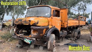 MercedesBenz Truck Used In The War In Afghanistan  Complete Restoration [upl. by Joly130]